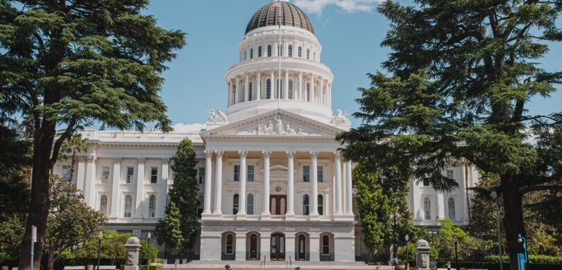 The California State Capitol building in Sacramento.