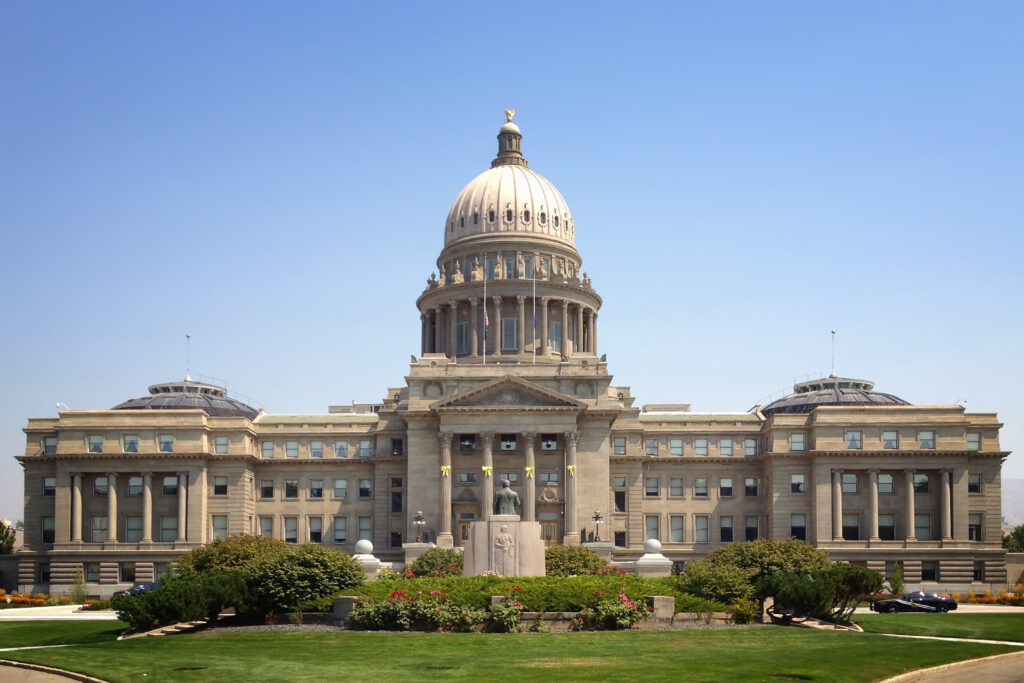 The Idaho state capitol building in Boise, Idaho.