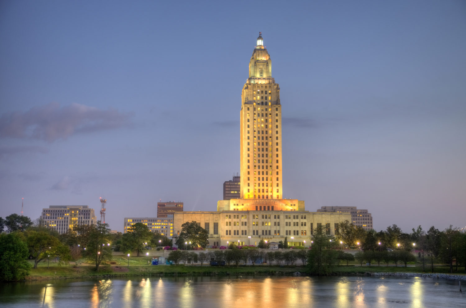 The Louisiana State capitol building in Baton Rouge, Louisiana.