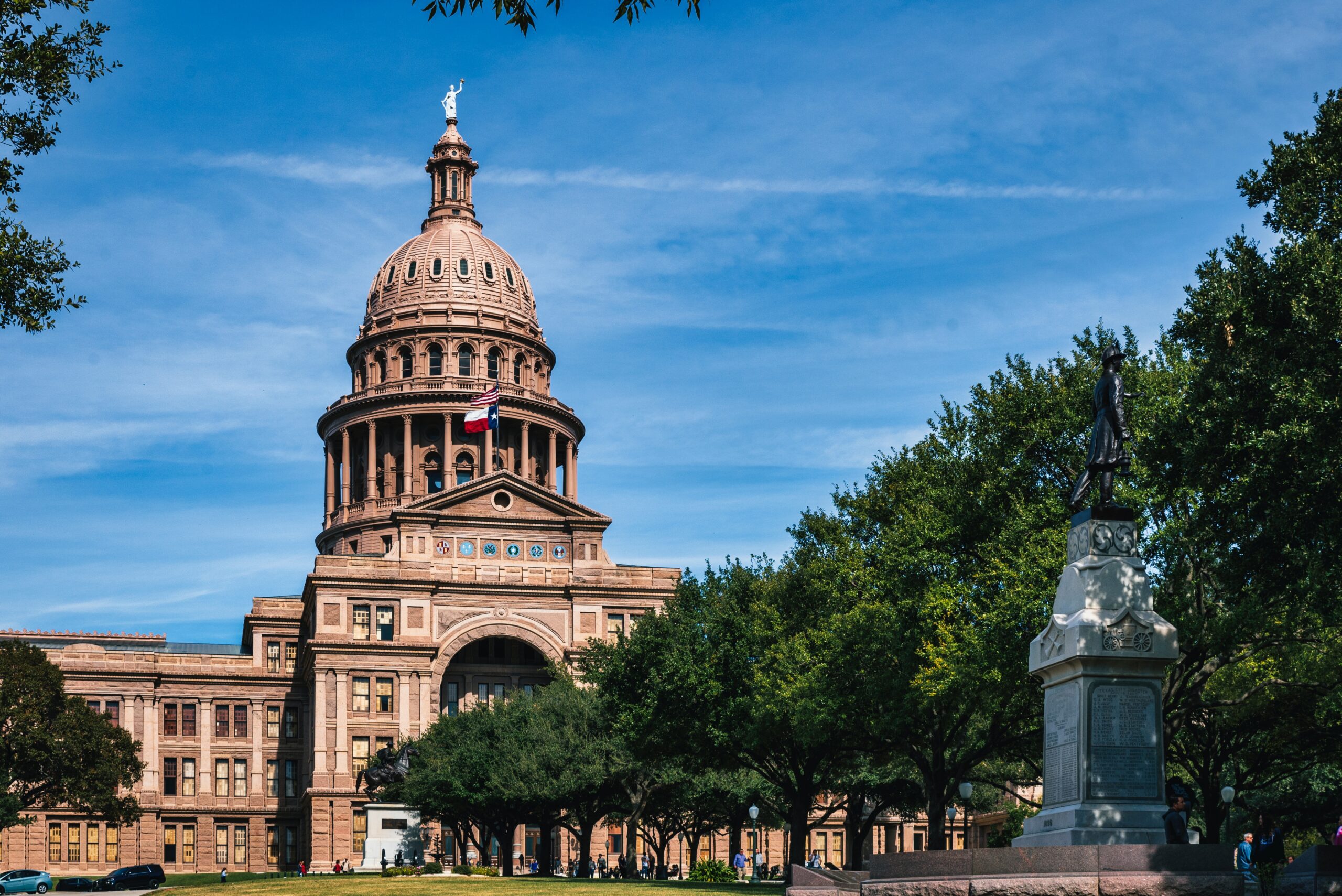 The Texas state capitol building in Austin, Texas.