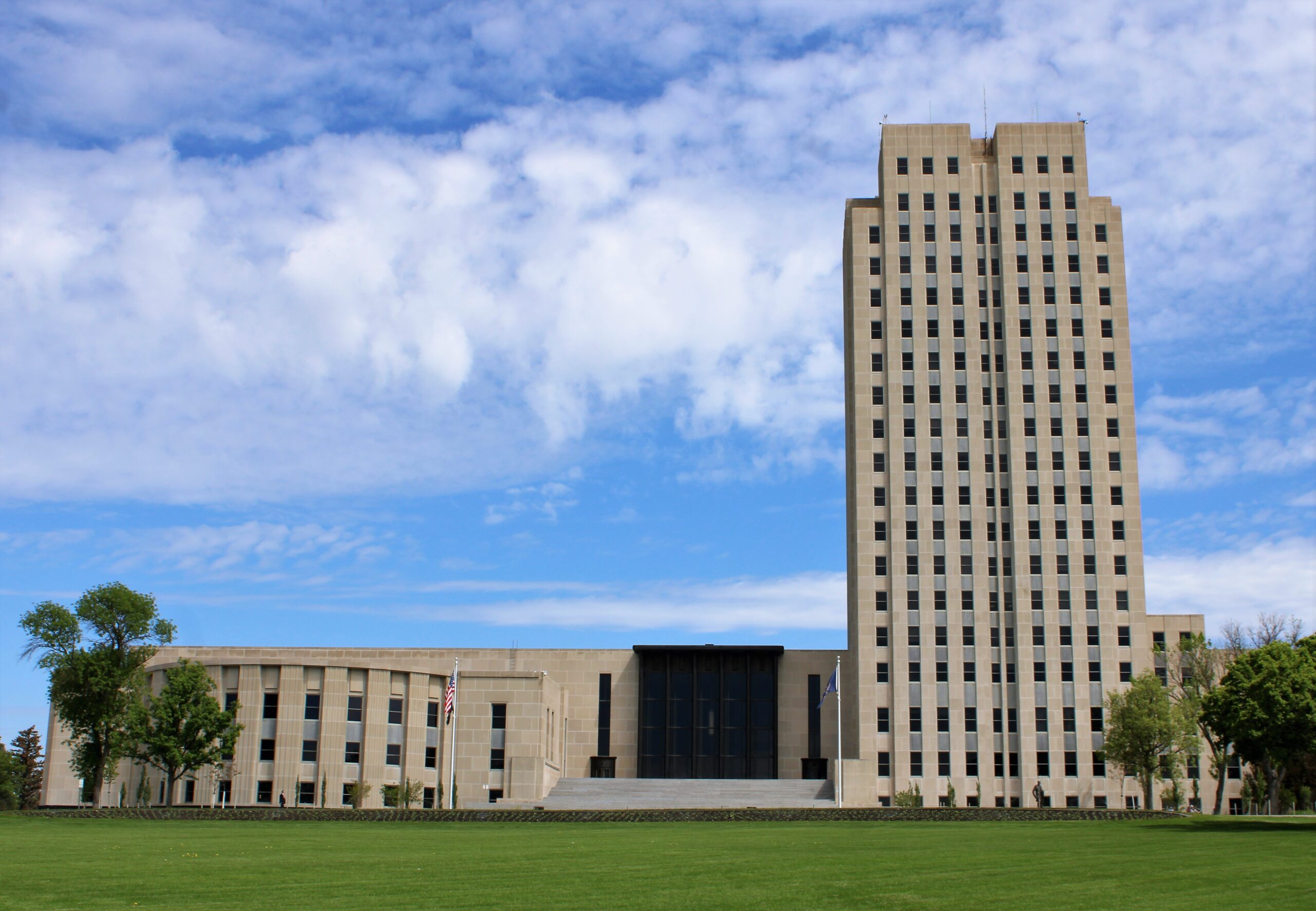 The North Dakota state capitol building in Bismarck, North Dakota.