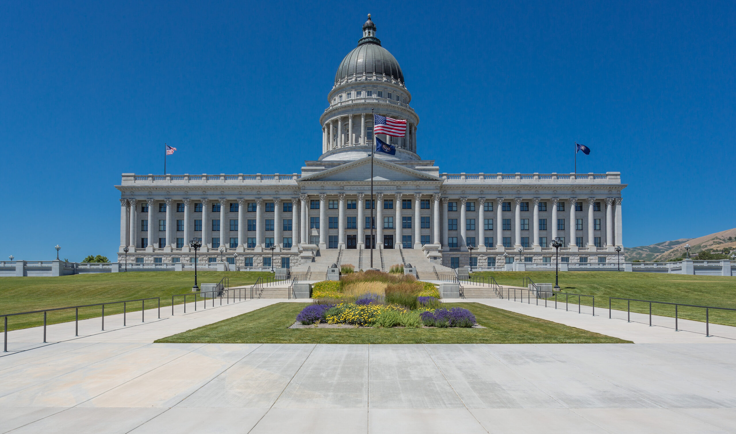 The Utah state capitol building in Salt Lake City, Utah.