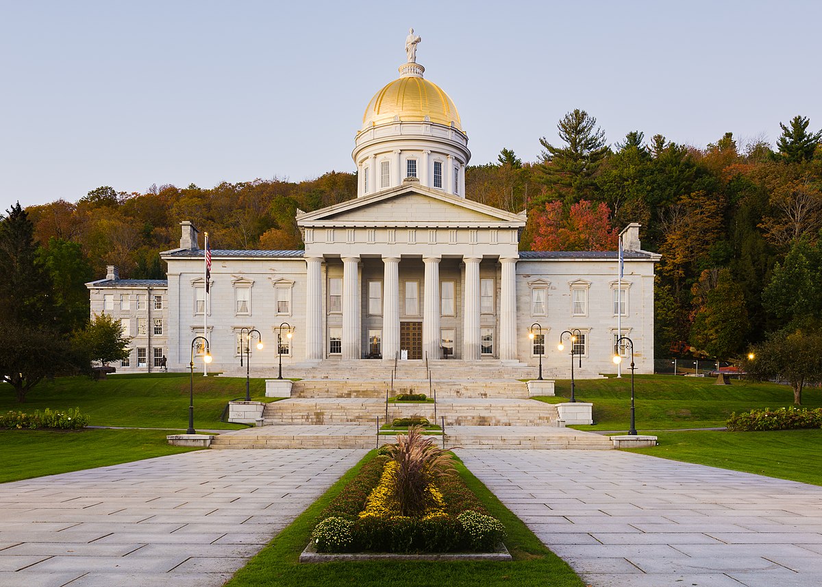 The Vermont State House in Montpelier, Vermont.