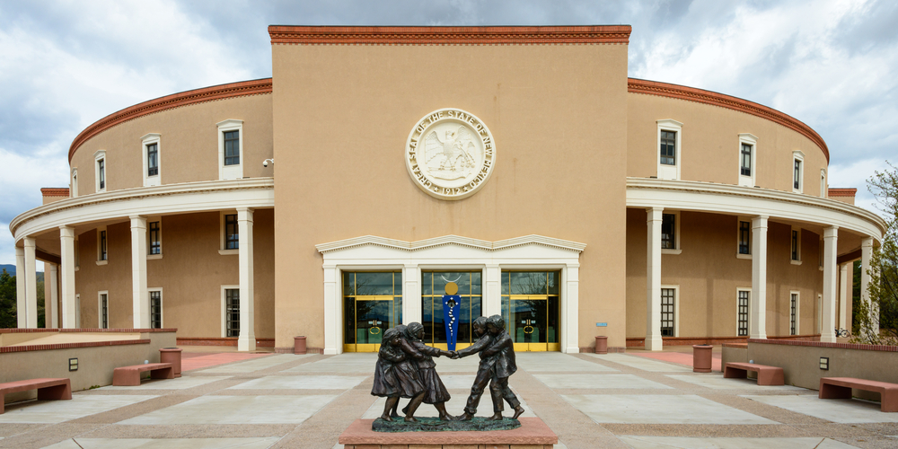 The New Mexico state capitol building in Santa Fe, New Mexico.